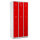 G-Office Doppelstöckiger Spind Garderobenschrank, 3x2 Abteile, 1950 x 900 x 500 mm (HxBxT)