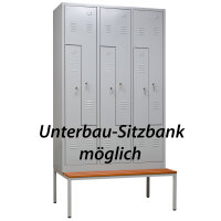 G-Office Z-Spind, 6 Abteile in Z-Anordnung, 1800 x 1185 x 500 mm (HxBxT)