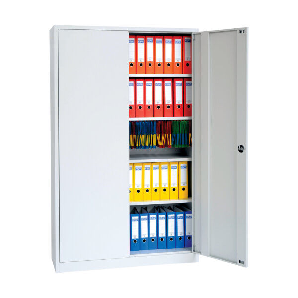 G-OFFICE Flügeltürenschrank, 1950 x 1200 x 600 mm (HxBxT), inkl. 4 Böden, mehrere Farbkombinationen preisgleich