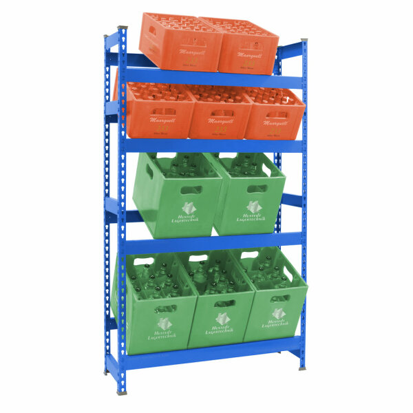 SimonRack Getränkekistenregal 200 x 101 x 30 cm, 4 Farben