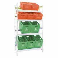 SimonRack Getränkekistenregal 200 x 101 x 30 cm, 4 Farben
