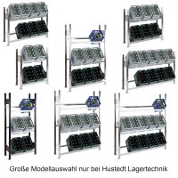 SCHULTE Getränkekistenregal 100 x 136 x 33,6 cm, verzinkt, mit Zusatzboden