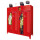 PAVOY Feuerwehrspind, 4 Abteile, 1850 x 1630 x 500 mm (HxBxT)