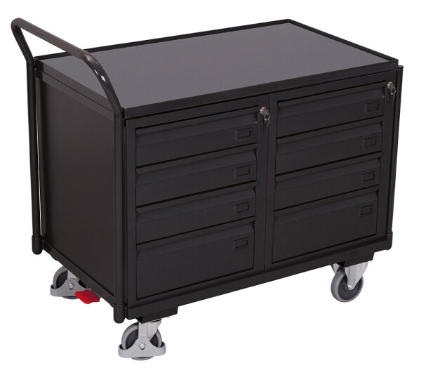 VARIOfit Werkstattwagen mit 1 Ladefläche, 1125x625x1010 mm (BxTxH), RAL 7016