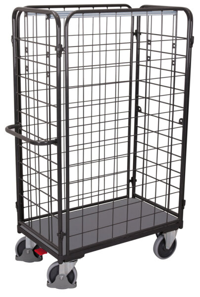 VARIOfit Paket-Vierwandwagen hoch, 1190x740x1820 mm (BxTxH), RAL 7016
