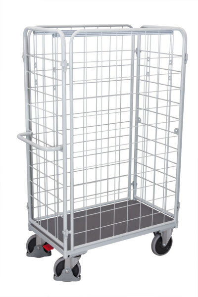 VARIOfit Paket-Vierwandwagen hoch, 1190x640x1820 mm (BxTxH), RAL 7035