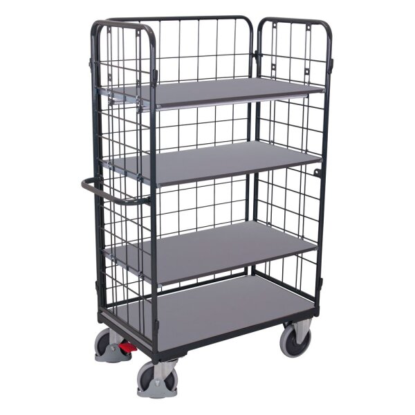 VARIOfit Etagenwagen hoch, 1040x525x1780 mm (BxTxH), RAL 7016