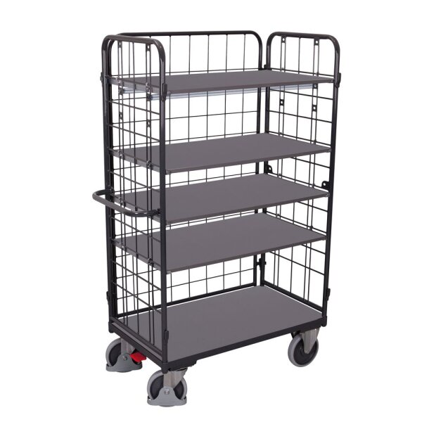 VARIOfit Etagenwagen hoch, 1040x525x1780 mm (BxTxH), RAL 7016