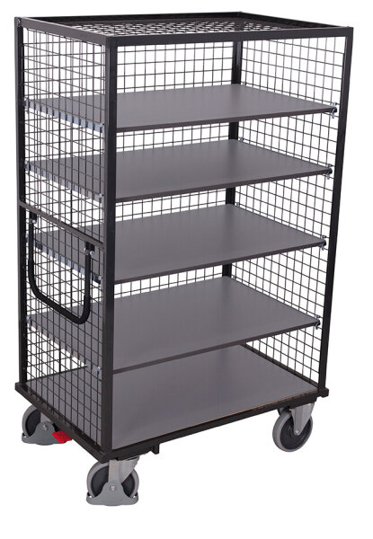 VARIOfit Etagenwagen fest verschweißt, 1115x730x1810 mm (BxTxH), RAL 7016
