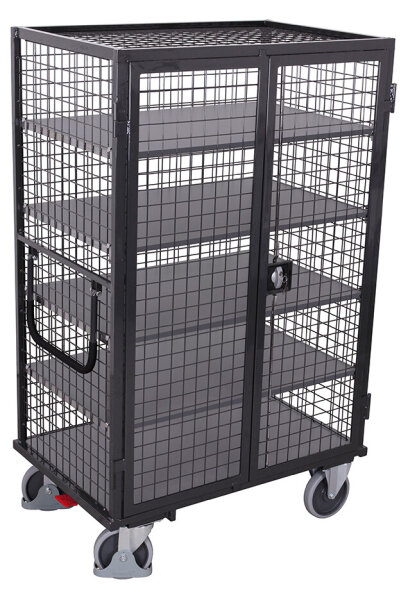 VARIOfit Etagenwagen fest verschweißt, 1315x830x1810 mm (BxTxH), RAL 7016