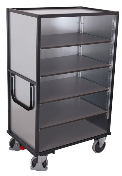 VARIOfit Etagenwagen fest verschweißt, 1115x730x1810 mm (BxTxH), RAL 7016