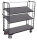 VARIOfit Etagenwagen mit 3 Holzböden, 1805x650x1575 mm (BxTxH), RAL 7016