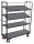 VARIOfit Etagenwagen mit 4 Holzböden, 1805x650x1855 mm (BxTxH), RAL 7016