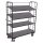 VARIOfit Etagenwagen mit 4 Holzböden, 1805x650x1855 mm (BxTxH), RAL 7016