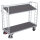 VARIOfit Etagenwagen mit 2 Holzböden, 1805x650x1275 mm (BxTxH), RAL 7035