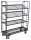 VARIOfit Etagenwagen mit 4 Drahtgitterböden, 1510x550x1815 mm (BxTxH), RAL 7016