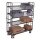 VARIOfit Etagenwagen mit 4 Drahtgitterböden, 1510x550x1815 mm (BxTxH), RAL 7016