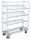 VARIOfit Etagenwagen mit 4 Drahtgitterböden, 1510x550x1815 mm (BxTxH), RAL 7035