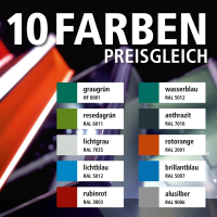 MANUFLEX Grund-Arbeitstisch UNIVERSAL Spezial, 1250 x 600 mm, 10 Farben, 6 Plattenoptionen