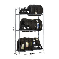 SIMONRACK Reifenregal 2000x1000x400 mm, 3 Farben, 3...