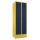 METAN Garderobenschrank 1800 x 700 x 500 mm (HxBxT) mit Sockel, 2 Abteile,  Korpusfarbe RAL 1018 zinkgelb, Türfarbe RAL 5003 saphirblau