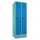 METAN Garderobenschrank 1800 x 700 x 500 mm (HxBxT) mit Sockel, 2 Abteile,  Korpusfarbe RAL 6034 pastelltürkis, Türfarbe RAL 5012 lichtblau