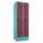 METAN Garderobenschrank 1800 x 700 x 500 mm (HxBxT) mit Sockel, 2 Abteile,  Korpusfarbe RAL 6034 pastelltürkis, Türfarbe RAL 4002 rotviolett