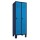 METAN Garderobenschrank 1800 x 700 x 500 mm (HxBxT) mit Füßen, 2 Abteile,  Korpusfarbe RAL 5003 saphirblau, Türfarbe RAL 5012 lichtblau