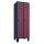 METAN Garderobenschrank 1800 x 700 x 500 mm (HxBxT) mit Füßen, 2 Abteile,  Korpusfarbe RAL 5003 saphirblau, Türfarbe RAL 4002 rotviolett