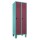 METAN Garderobenschrank 1800 x 700 x 500 mm (HxBxT) mit Füßen, 2 Abteile,  Korpusfarbe RAL 6034 pastelltürkis, Türfarbe RAL 4002 rotviolett