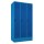 METAN Garderobenschrank 1800 x 1050 x 500 mm (HxBxT) mit Sockel, 3 Abteile,  Korpusfarbe RAL 5012 lichtblau, Türfarbe RAL 5010 enzianblau
