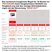 SCHULTE Getränkekistenregal 100 x 106 x 33,6 cm, verzinkt