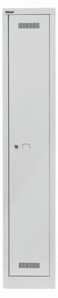 Bisley Garderobenschrank MonoBloc, 1 Abteil, 1 Fach, 1700 x 322 x 500 mm (HxBxT), 645 lichtgrau