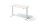 Bisley Varia Schreibtisch, 650-1250 mm elektrisch höhenverstellbar, 650-1250 x 1600 x 800 mm (HxBxT), W Dekor weiß, Gestell verkehrsweiß