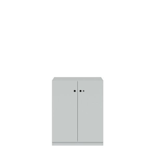 Bisley Pren Flügektürenschrank, inkl. 2 Fachböden für 2,5 OH, 1018 x 800 x 500 mm (HxBxT), 005 weiß
