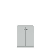 Bisley Pren Flügektürenschrank, inkl. 2 Fachböden für 2,5 OH, 1018 x 800 x 500 mm (HxBxT), 005 weiß