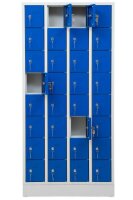 G-OFFICE Schließfachschrank, Wertfachschrank, Handyschrank, 32 Fächer, 1680 x 800 x 150 mm (HxBxT)