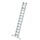 MUNK Günzburger Stufen-Seilzugleiter 2-teilig mit nivello® Traverse 2x12 Stufen