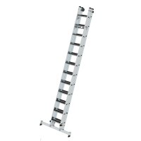 MUNK Günzburger Stufen-Seilzugleiter 2-teilig mit nivello® Traverse und clip-step R13 2x12 Stufe