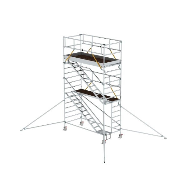 MUNK Günzburger Rollgerüst SG 1,35 x 3,0 m mit Schrägaufstiegen & Ausleger Plattformhöhe 4,47 m