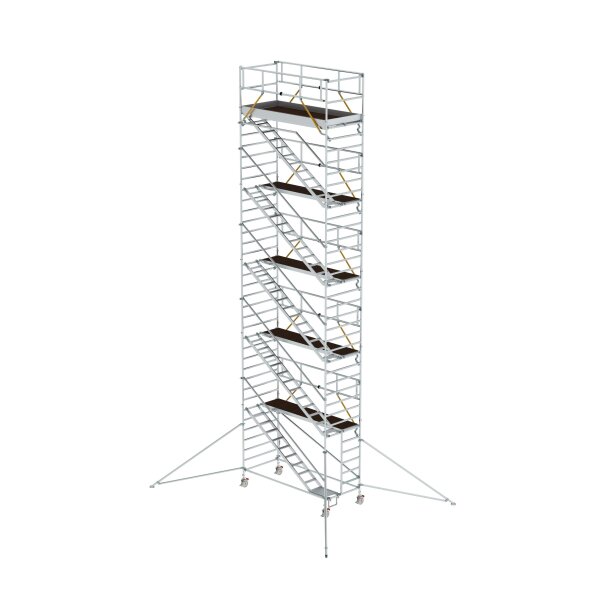 MUNK Günzburger Rollgerüst SG 1,35 x 3,0 m mit Schrägaufstiegen & Ausleger Plattformhöhe 10,35 m