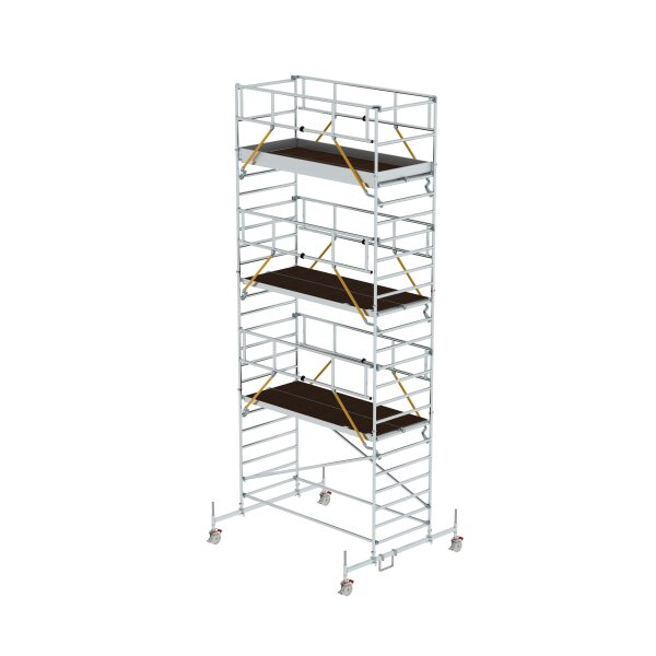 MUNK Günzburger Rollgerüst SG 1,35 x 3,0 m mit Fahrbalken und Doppel-Plattform Plattformhöhe 6,6