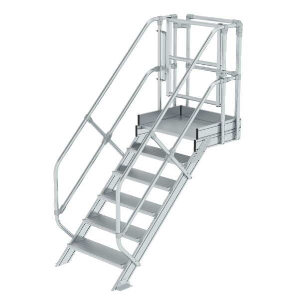 MUNK Günzburger Treppen-Modul Aluminium geriffelt 6 Stufen