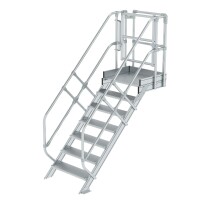 MUNK Günzburger Treppen-Modul Aluminium geriffelt 7 Stufen