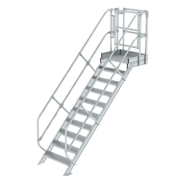 MUNK Günzburger Treppen-Modul Aluminium geriffelt 10 Stufen