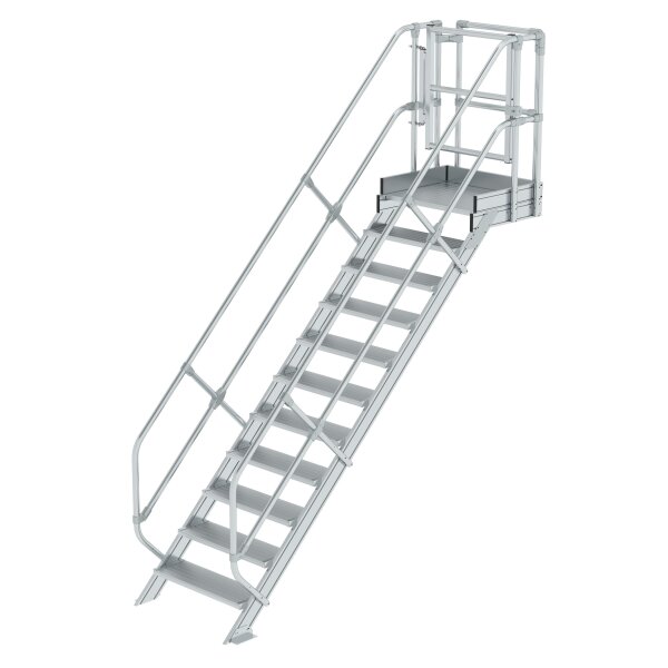 MUNK Günzburger Treppen-Modul Aluminium geriffelt 11 Stufen
