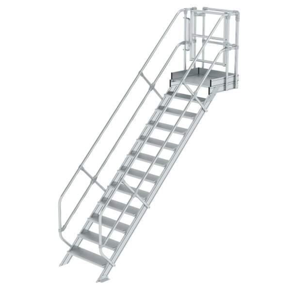 MUNK Günzburger Treppen-Modul Aluminium geriffelt 12 Stufen