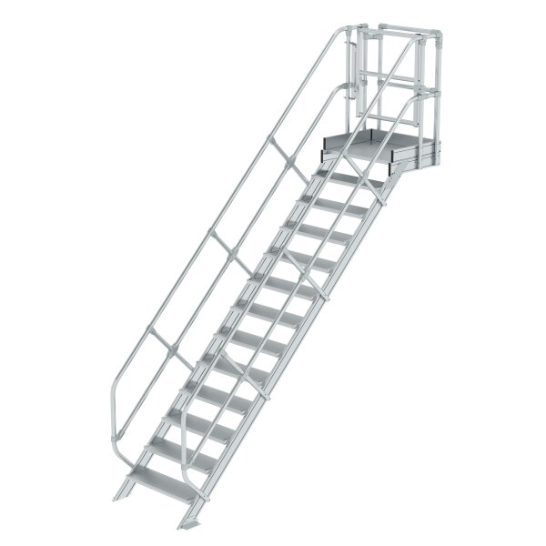 MUNK Günzburger Treppen-Modul Aluminium geriffelt 13 Stufen