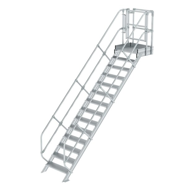 MUNK Günzburger Treppen-Modul Aluminium geriffelt 14 Stufen