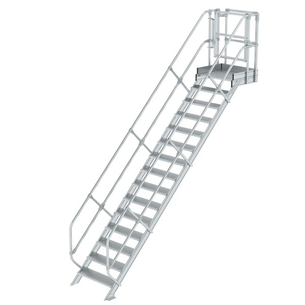MUNK Günzburger Treppen-Modul Aluminium geriffelt 15 Stufen
